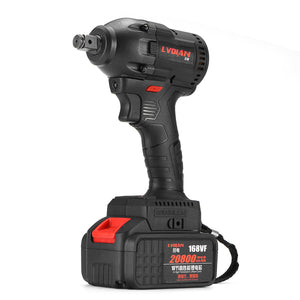 168VF 520N.m 20800mah Brushless Wrench Li-ion Battery Electric Wrench Cordless Waterproof Impact Wrench Kit