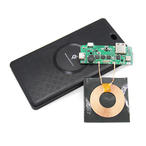 DIY Qi Wireless Charger 6000mAh Power Bank Case Battery Box Kits for Smartphone