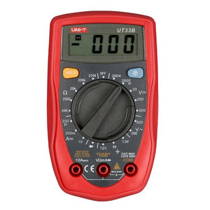 UNI-T UT33B Auto Range Handheld Palm-Size LCD Digital Multimeter AC DC OHM Volt Tester Meter