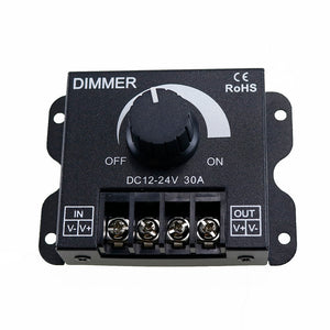 DC12-24V 30A Brightness Adjustable LED Dimmer Controller for 5050 3528 Single Color Strip Light