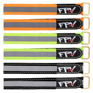 2Pcs RJX 20X100-300mm Thread Stitching Reflective Battery Strap Metal Buckle for RC Battery