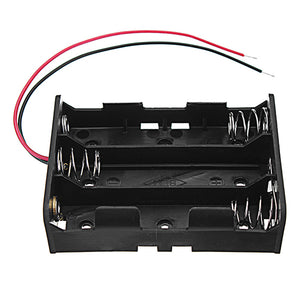 3pcs DC 11.1V 3 Slot 3 Series 18650 Battery Holder Box Case With 2 Leads And Spring