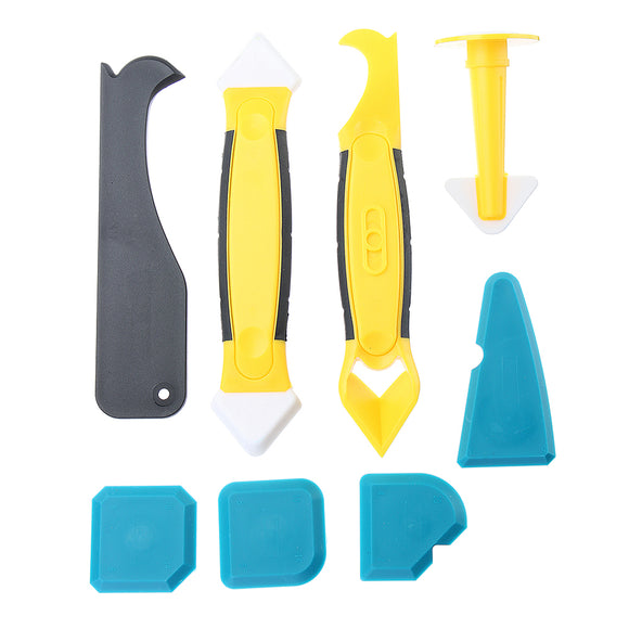 8Pcs Sealant Caulk Angle Scraper Seamless Silicone Grout Rubber Glass Glue Remover Tool