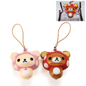 6cm Soft Squishy Mini Cute Bear Hang Decorations For Mobile Phone Slow Rising Pendant