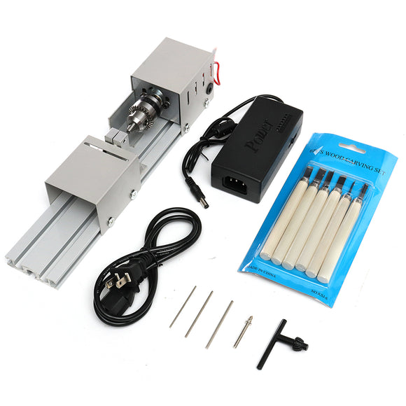 Multifunction 100W Mini Lathe Beads Machine Polisher Table Saw DIY Wood Lathe