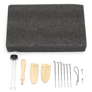 Wool Felt Tools Craft Needle Felting Starter Kit Accessories Stamp Poker