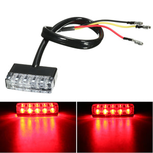 12V 5 LED Rear Tail Running Stop Brake Light Red Lamp Motorcycle ATV Bike