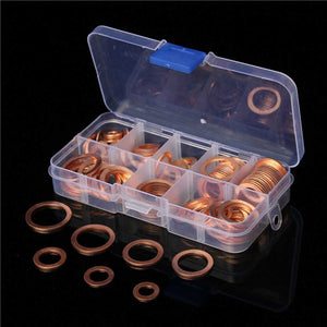 120pcs Copper Washer Kit Sump Plug Washer