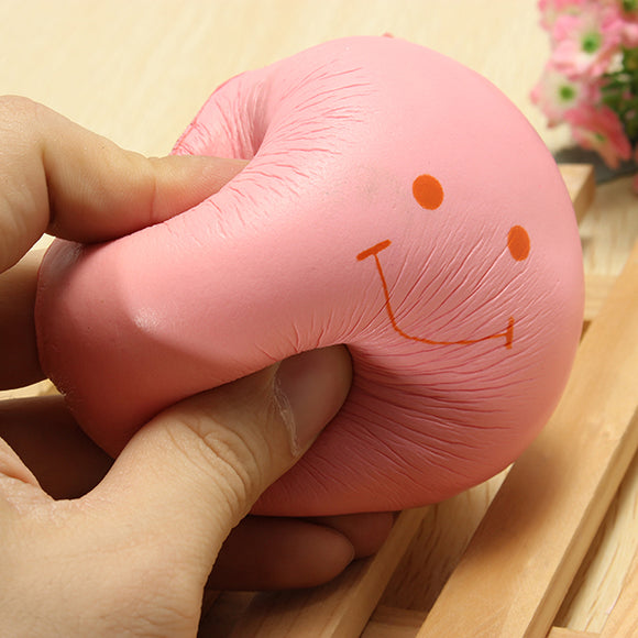 Squishy Soft Toys Smiling Bread Cell Phone Bag Strap Pendant