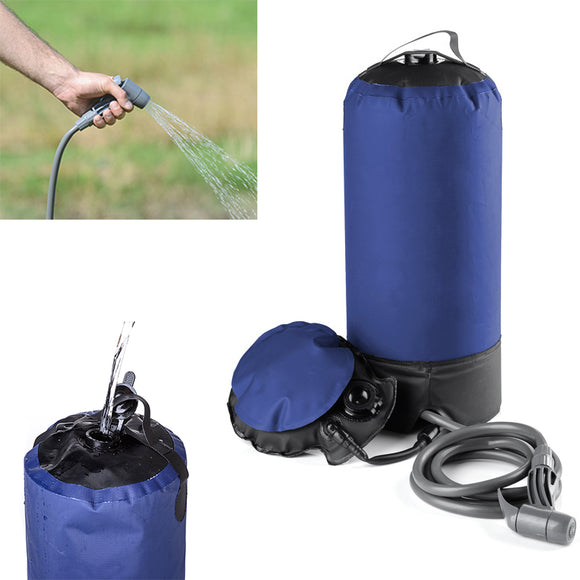 IPRee 12L Portable Waterproof Shower Bag Inflatable Bath Pack Car Washing Pressure Faucet Camping