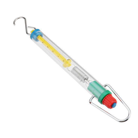 Mechanical Scale Plastic Transparent Spring Scale Spring Balance 5N With Hanging Hook Spring Dynamometer