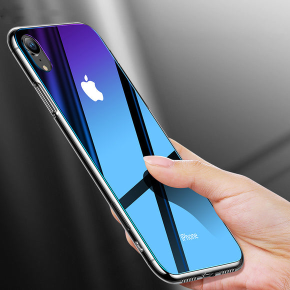 Cafele Gradient Tempered Glass Protective Case For iPhone X/XR/XS/XS Max Scratch Resistant Back Cove
