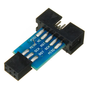 20pcs 10 Pin To 6 Pin Adapter Board Connector For Arduino ISP Interface Converter AVR AVRISP USBASP STK500 Standard