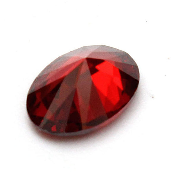 7x5mm Oval Red Loose Gemstone Ring Necklace DIY Accessories