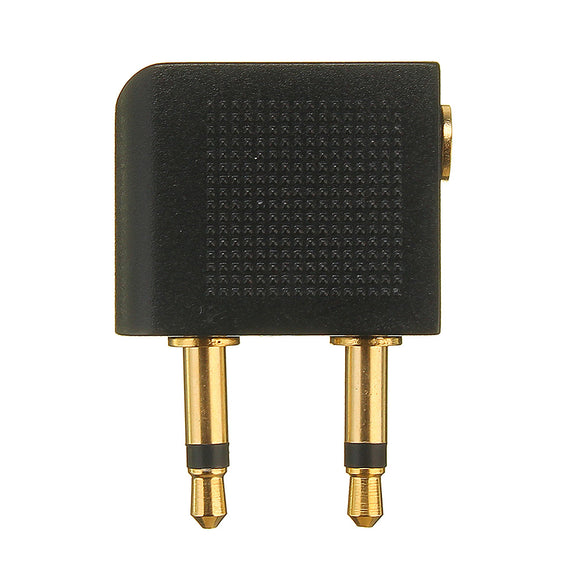 3.5mm 2x3.5mm Airplane Airline Travel Headphone Earphone Adapter