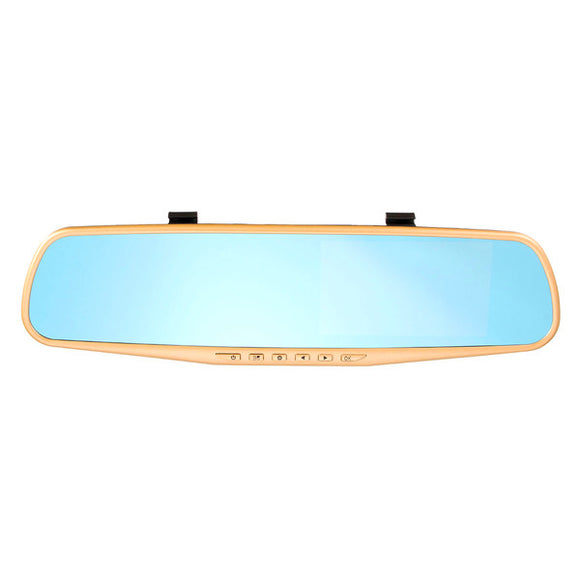 4.3 inch HD 1080P Car Rear View DVR Reversing Mirror Dual Lens Video Recorder Camera