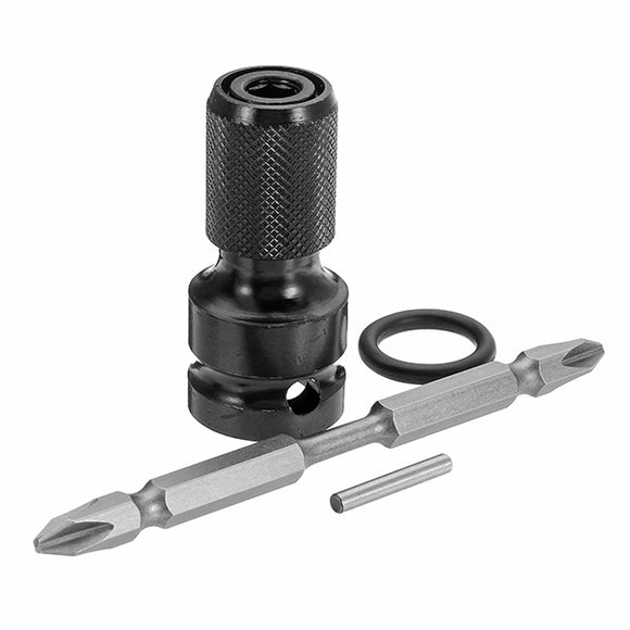 1/2 Inch Square Drive to 1/4 Inch Hex Female Telescopic Drill Socket  Adapter