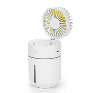 T9 Portable Creative Spray Humidifier Fan LED Light Fan 3 in 1 Handheld USB Mini Fans Summer Air Conditioning Cooler Office Desktop Fans