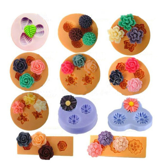 Chocolate Jelly 3D Mold Mini Silicone Fondant DIY Flower Cake Mold Creative Baking Accesseries