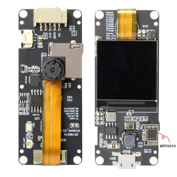 LILYGO TTGO T-Camera Plus Line MPU6050 Extension Normal Version ESP32-DOWDQ6 8MB SPRAM OV2640 Camera Module 1.3 Inch Display With WiFi bluetooth Board