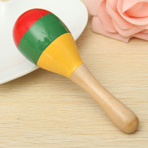 Popular Kids Baby Sound Music Toddler Rattle Musical Wooden Colorful Toys Gift