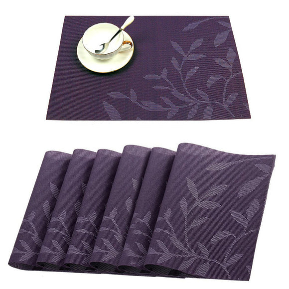 KCASA Washable Placemat for Dining Table Creative Heat Insulation Stain Resistant Anti-skid Eat Mats