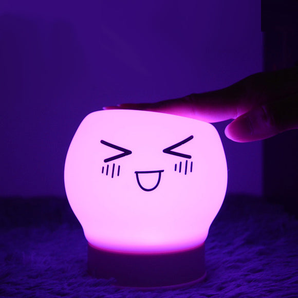 5 Modes 7 Colors Changeable USB Rechargeable Funny Silicone LED lights Tap Control Home Decor