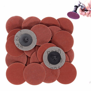 25pcs 2 Inch 240 Grit Roll Lock Sanding Discs with Holder R-Type Abrasive Tool