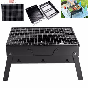 Outdoor Portable Charcoal Folded Barbecue Oven Cooking Picnic Camping BBQ Grill