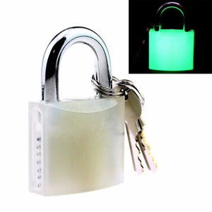 Acrylic Luminous Locksmith Lock Pick Tools Padlock Locksmith Training Padlock Fluorescent White