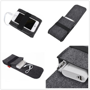 Power Bank Mouse Usb Cable Digital Accessories Felt Storage bag