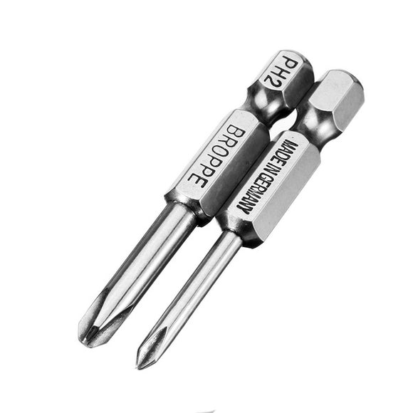 BROPPE 2Pcs 50mm Magnetic Y Shaped Screwdriver Bits 1/4 Inch Hex Shank