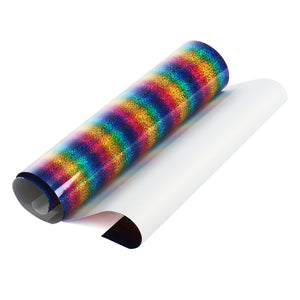 30/100cm Heat Transfer Vinyl Iron-on PU T-Shirt Garment Textile Press Film Rainbow