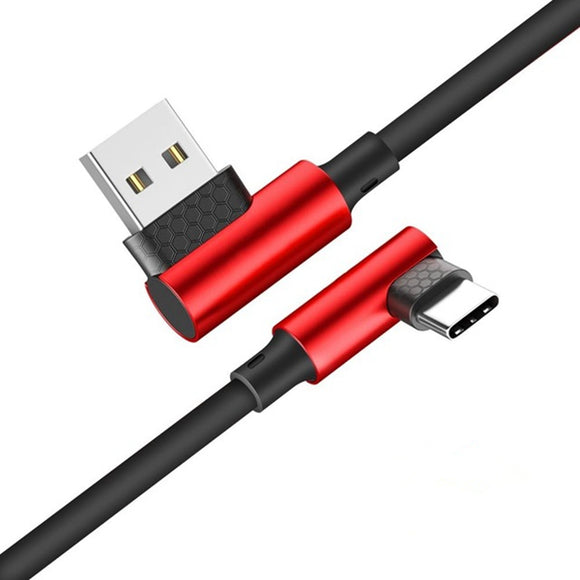 Bakeey 2.4A 90 Degree Angle Type C Fast Charging Data Cable 1M For Oneplus 5t Xiaomi 6 Mi A1 Mix 2s