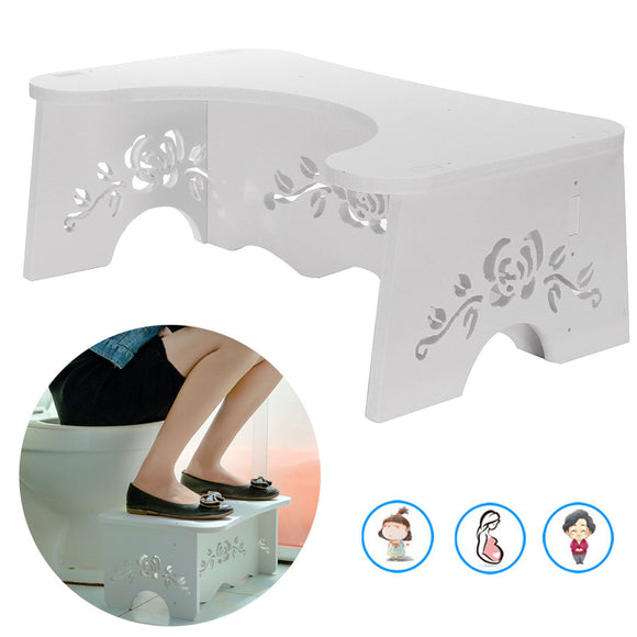 Non Slip Bathroom Squatty Toilet Stool Footstep Bathroom Potty Squat Aid Constipation Piles Relief