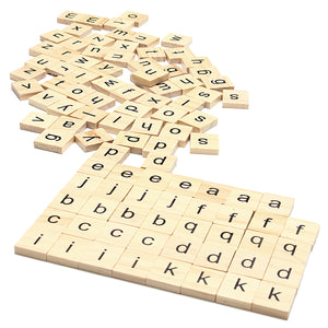 100pcs School Wooden Scrabble Tiles Letters Wedding Pendants Craft Complete Set Decor Supplies