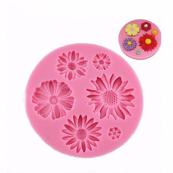 Daisy Silicone Fondant Cake Mold Chocolate Polymer Clay Mould