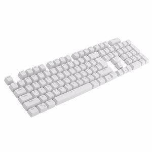 White Dual Shot PBT Translucent 104 KeyCap backlit for Cherry MX Keyboard