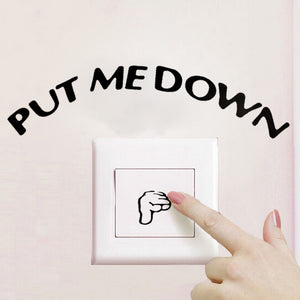 Put Me Down Toilet Bathroom Seat Wall Sticker Sign DIY Craft