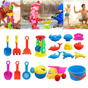 20Pcs/Set Summer Children Sandbeach Kits Vehicle Engineering Vehicle Set Beach Toys Outdoors Fun