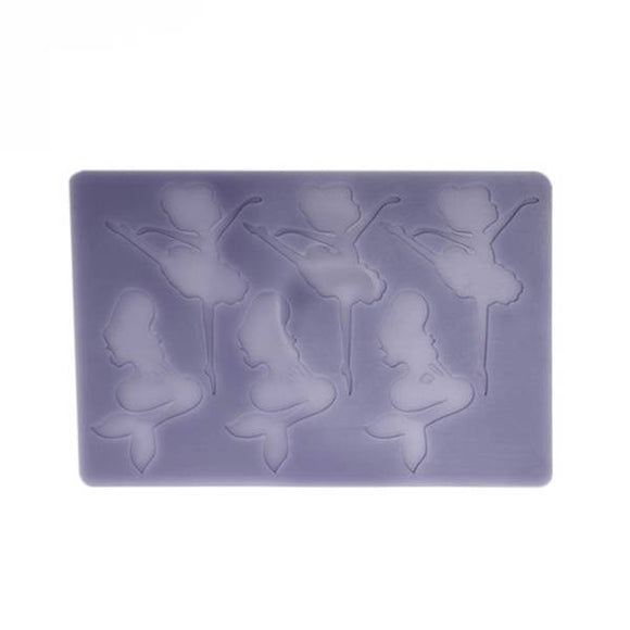 Ballet Mermaid Silicone Fondant Mold Cake Decorating Mould Gum Paste Sugarpaste Mold FDA LFGB