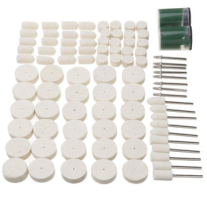 90pcs Felt Polishing Buffing Pads Wheel Wool Plastic Dremel Rotary Tool Kit