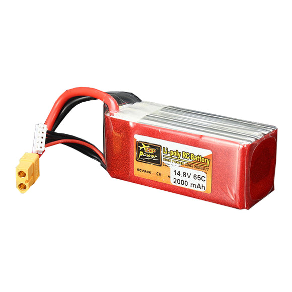 ZOP Power 14.8V 2000mAh 4S 65C Lipo Battery XT60 Plug