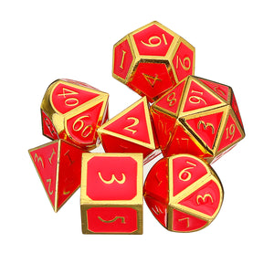 7Pc Solid Metal Heavy Dice Set Polyhedral Dice Role Playing Games Dices Gadget RPG Dices Set