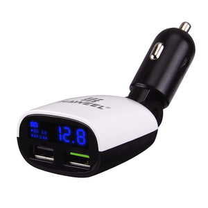 HAWEEL 3.4A 2 Ports USB LED Display Design Car Charger With QC3.0 For iphone7 Samsung S8 Xiaomi 6