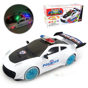 Police Car Truck Model Toys Gift For Kids Boys 360 Rotate With Music & Light