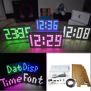 Geekcreit DIY DS3231 Touch Key Control Brightness Adjustable Big Size Dot Matrix Alarm Clock Kit