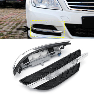 2Pcs LED Daytime Running Lights DRL Fog Lamp for Benz W204 C-Class 11-13