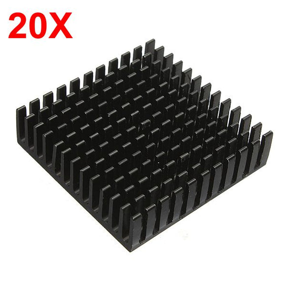 20pcs 40 x 40 x 11mm Aluminum Heat Sink Heat Sink Cooling For Chip IC LED Transistor