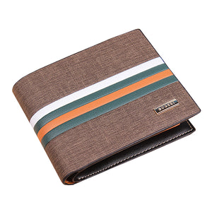 Men Leisure Bifold Wallet Minimal Wallet Card Holder with 10 Card Slots